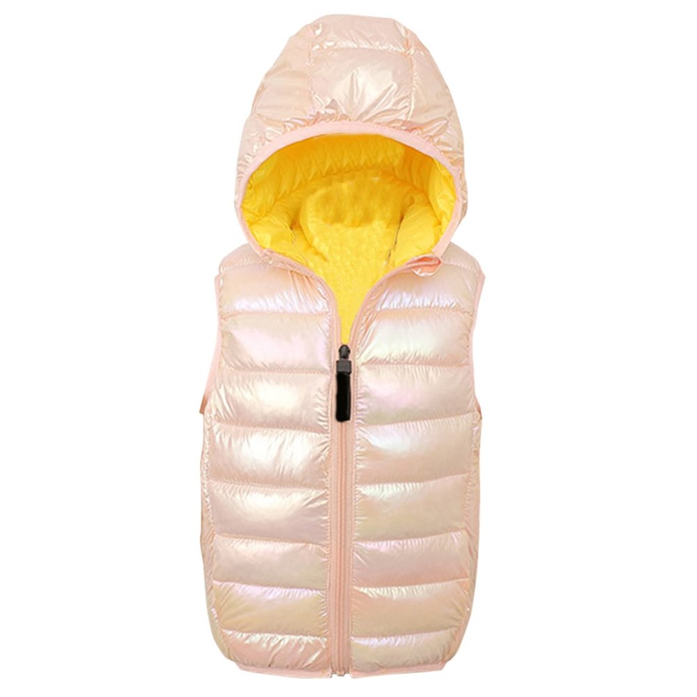 Toddler Baby Boys Girls Sleeveless Jacket Vest Winter Solid Down Coats Ears Hooded Outer Outwear (Pink#15, 18-24 Months)