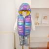 Toddler Baby Boys Girls Sleeveless Jacket Vest Winter Solid Down Coats Ears Hooded Outer Outwear (Blue#13, 18-24 Months) view 4