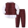 Baby Boys Gentleman Formal Suit Set with Vest, Pant, Shirt, and Bow Tie, Weding 4Pcs Outfit view 2
