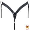 HILASON Western Horse Breast Collar Genuine American Leather Basket Weave Black | for Horses view 2
