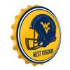 The Fan-Brand NCAA West Virginia Mountaineers: Helmet - Bottle Cap Wall Sign - Football, Basketball & Baseball Wall Decor - College Sports Dcor for Home, Office, Game Room, Fan Cave & Garage - USA Made view 2