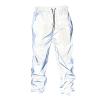 Akkad Kuti Mens Reflective Pants Silver Party Dance Fluorescent Trousers Casual Night Cycling Joggers (Silver Pants,M) view 1