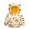 AnFeng Baby Outerwear Jackets Girls Bear Hooded Coat Print Outerwear Jacket Cartoon Boys Baby Winter Ear (Yellow, 2-3 Years) view 2