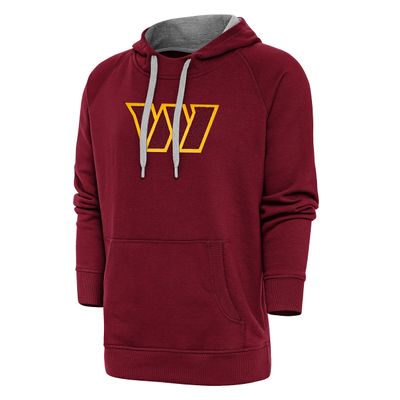 Antigua Men's Burgundy Washington Commanders Victory Chenille Pullover Hoodie