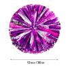 Hot Pink and Silver Metal Cheerleading Pom Poms with Baton Handle 2 Pack for Team Spirit Sports Dance Cheering view 2