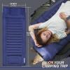 TOBTOS Inflatable Camping Sleeping Pad with Pillow, Thick 6 Inch Ultralight Sleeping Pad with Built-in Pump, Lightweight Sleeping Mat for Camping, Backpacking, Hiking, Tent (Blue) view 3