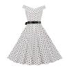 50s 60s Vintage Cocktail Tea Party Dress for Women Floral Spring Rockabilly Dress High Waist A-line Skater Dresses view 3