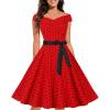 50s 60s Vintage Cocktail Tea Party Dress for Women Floral Spring Rockabilly Dress High Waist A-line Skater Dresses view 1