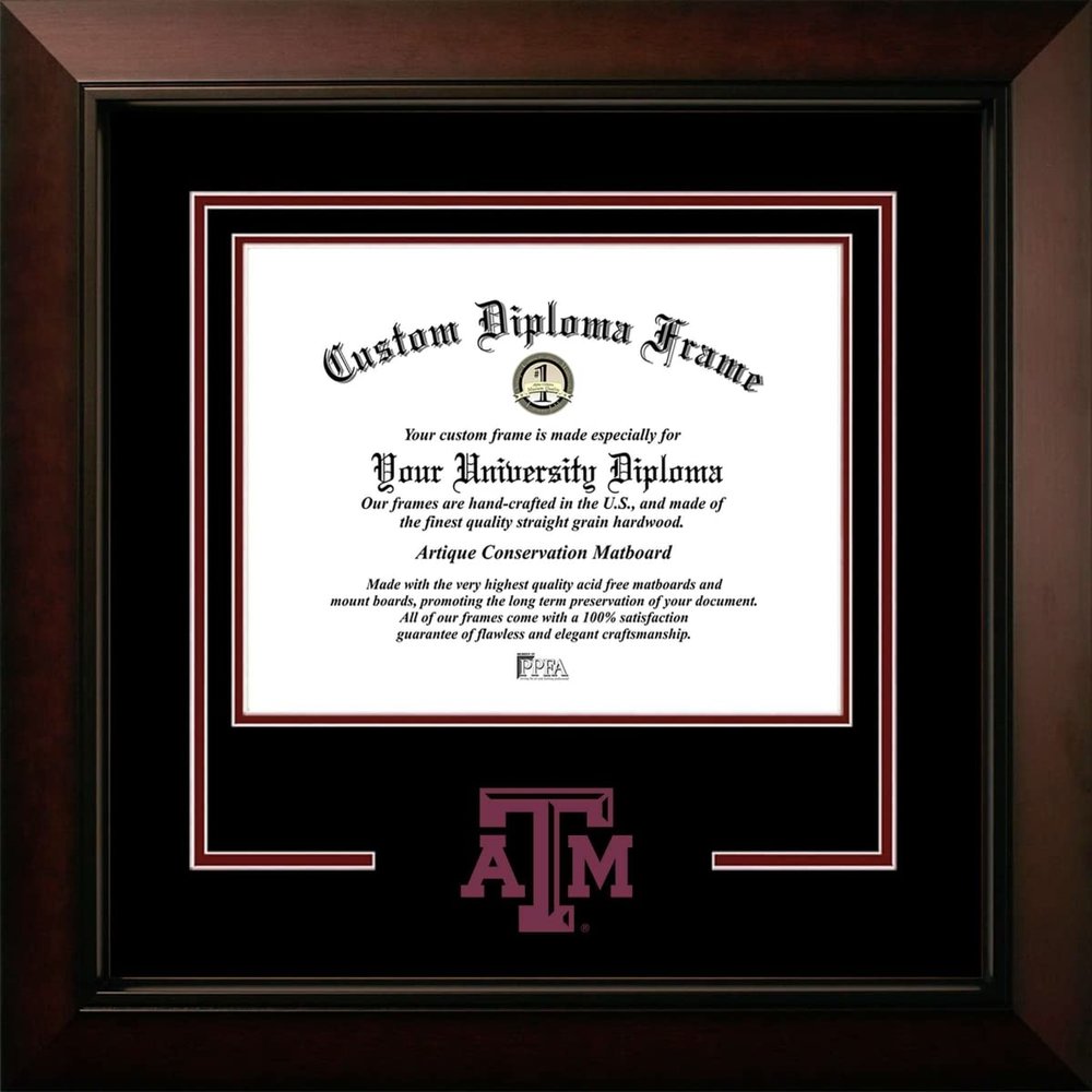 Campus Images University of Houston Cougars 14w x 11h Legacy Black Cherry Spirit Logo Diploma Frame