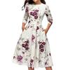 50s 60s Vintage Cocktail Tea Party Dress for Women Floral Spring Rockabilly Dress High Waist A-line Skater Dresses view 1