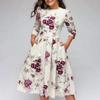 50s 60s Vintage Cocktail Tea Party Dress for Women Floral Spring Rockabilly Dress High Waist A-line Skater Dresses view 3