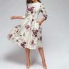 50s 60s Vintage Cocktail Tea Party Dress for Women Floral Spring Rockabilly Dress High Waist A-line Skater Dresses view 4
