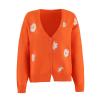 Womens Knit Loose Cardigan Open Front Button Down Casual Knit Sweaters Fall Loose V Neck Crop Bolero view 2