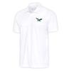 Antigua Men's White Philadelphia Eagles Team Logo Throwback Tribute Polo view 1