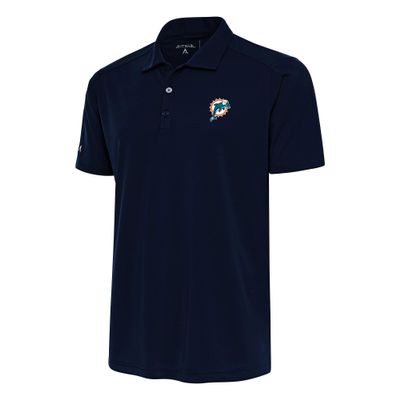 Antigua Men's Navy Miami Dolphins Team Logo Throwback Tribute Polo