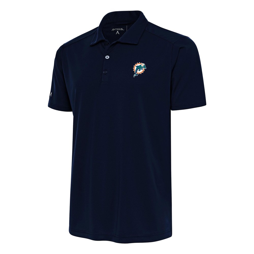 Antigua Men's Navy Miami Dolphins Team Logo Throwback Tribute Polo