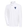 Antigua Men's White Indianapolis Colts Team Logo Throwback Tribute Quarter-Zip Pullover Top view 1
