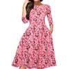50s 60s Vintage Cocktail Tea Party Dress for Women Floral Spring Rockabilly Dress High Waist A-line Skater Dresses view 1