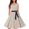 50s 60s Vintage Cocktail Tea Party Dress for Women Floral Spring Rockabilly Dress High Waist A-line Skater Dresses view 1