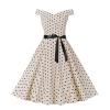50s 60s Vintage Cocktail Tea Party Dress for Women Floral Spring Rockabilly Dress High Waist A-line Skater Dresses view 3