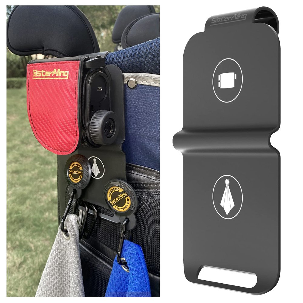 SisterAling Golf Bag Metal Landing Pads for Magnetic Golf Towel,Golf Rangefinder,Golf Flask,Golf Speaker- Quick Access to Magnetic Golf Equipment and Accessories-Gift for Golfers-US Patent