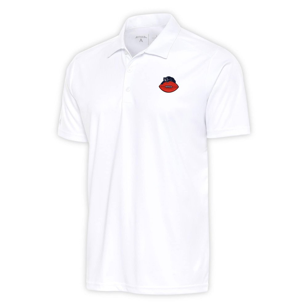Antigua Men's White Chicago Bears Team Logo Throwback Tribute Polo