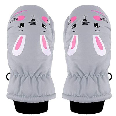 Winter Snow Kids Boys Baby For Girls Toddler Gloves Water-proof Skiing Gloves Toddler Mittens Mittens Kids Gloves & Mittens (Grey, 3-8 Years)