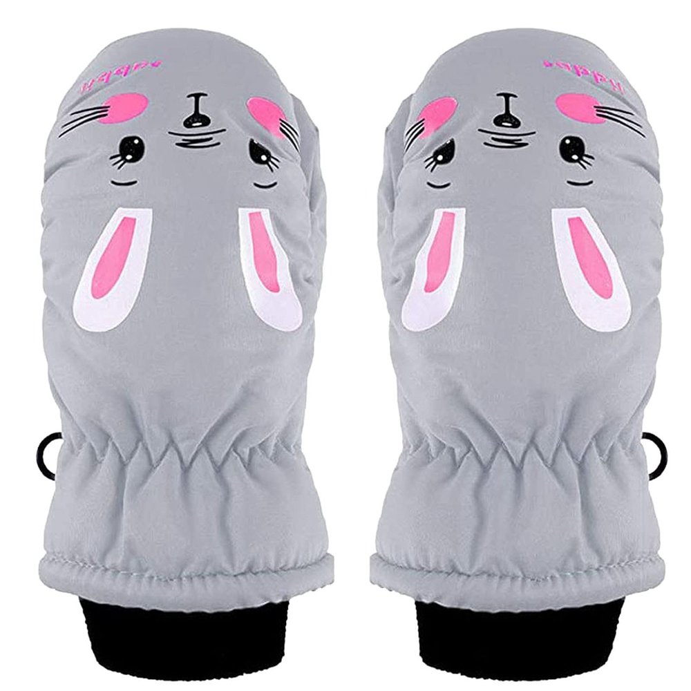 Winter Snow Kids Boys Baby For Girls Toddler Gloves Water-proof Skiing Gloves Toddler Mittens Mittens Kids Gloves & Mittens (Grey, 3-8 Years)