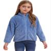 easyforever Boy's Girl's Fleece Sherpa Full Zip Jacket Coat Fall Winter Long Sleeve Sweatshirt Outwear Cardigan Snowsuit Blue 5-6 Years view 1