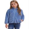 easyforever Boy's Girl's Fleece Sherpa Full Zip Jacket Coat Fall Winter Long Sleeve Sweatshirt Outwear Cardigan Snowsuit Blue 5-6 Years view 3