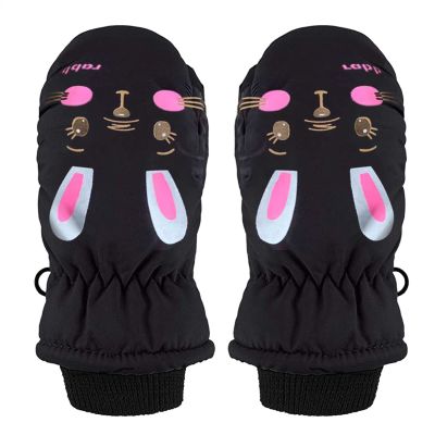 Winter Snow Kids Boys Baby For Girls Toddler Gloves Water-proof Skiing Gloves Toddler Mittens Mittens Kids Gloves & Mittens (Black, 3-8 Years)