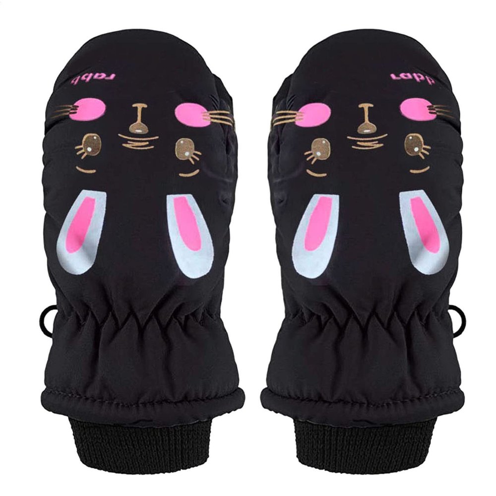Winter Snow Kids Boys Baby For Girls Toddler Gloves Water-proof Skiing Gloves Toddler Mittens Mittens Kids Gloves & Mittens (Black, 3-8 Years)