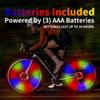 LED Bike Wheel Lights,Bike Spoke Lights with Batteries Included, 6 Lights Strips for 2 Wheels,Vibration InductionUltra Bright-Waterproof, Color Changing,Best Gifts for Kids Teens Boys Girls! view 2