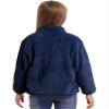 Aislor Boys Girls Warm Fleece Jacket Kids Long Sleeve Sherpa Full Zip Sweatshirt Coat Outwear Winter Cardigan Snowsuit Navy Blue 7-8 Years view 2
