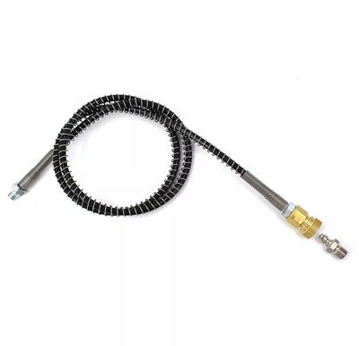 UP100 M10x1 Thread Long High Pressure Nylon Hose for PCP Air Pump Accessories Pneumatics of Car Bicycle Motorcycle Bike Tyre Wheel Spare Parts (100cm Hose+1 Set Connector)