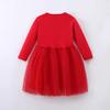 Christmas Dresses for Girls Toddler Dresses Long Sleeve Tulle Dress Kids Tutu Dress Casual Fall Clothing Vestido para Nias Girls Princess Outfit Clothes Children Flower Fall Dress Deer Red 3-4 Y view 3