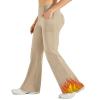 G4Free Fleece Lined Leggings Womnen with Pockets Stretchy Yoga Dress Winter Pants with 4 Pockets Casual Work Trousers(Khaki,XXL,31") view 1