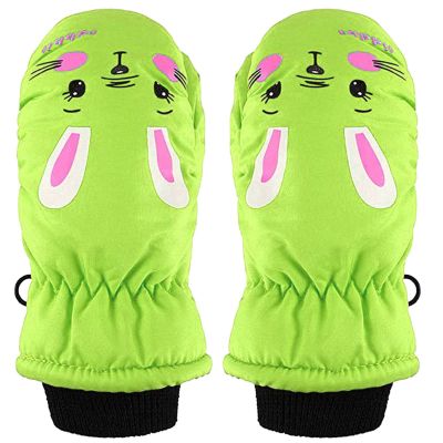 Winter Snow Kids Boys Baby For Girls Toddler Gloves Water-proof Skiing Gloves Toddler Mittens Mittens Kids Gloves & Mittens (Green, 3-8 Years)