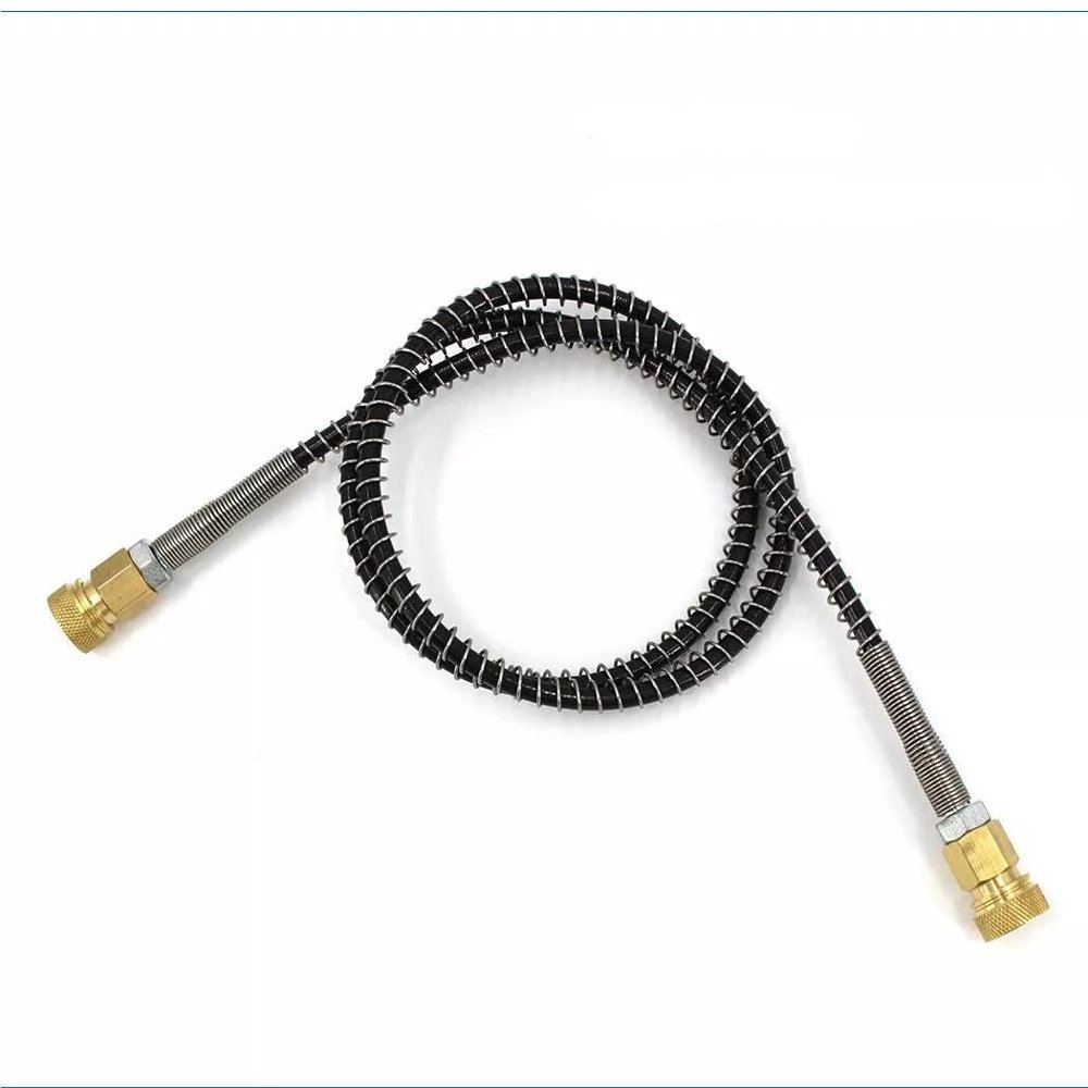 UP100 M10x1 Thread Long High Pressure Nylon Hose for PCP Air Pump Accessories Pneumatics of Car Bicycle Motorcycle Bike Tyre Wheel Spare Parts (100cm Hose+2 Connector)