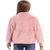 Aislor Boys Girls Warm Fleece Jacket Kids Long Sleeve Sherpa Full Zip Sweatshirt Coat Outwear Winter Cardigan Snowsuit Pink 11-12 Years view 2