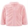 Aislor Boys Girls Warm Fleece Jacket Kids Long Sleeve Sherpa Full Zip Sweatshirt Coat Outwear Winter Cardigan Snowsuit Pink 11-12 Years view 3