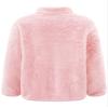 Aislor Boys Girls Warm Fleece Jacket Kids Long Sleeve Sherpa Full Zip Sweatshirt Coat Outwear Winter Cardigan Snowsuit Pink 11-12 Years view 4