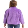 easyforever Boy's Girl's Fleece Sherpa Full Zip Jacket Coat Fall Winter Long Sleeve Sweatshirt Outwear Cardigan Snowsuit Purple 2-3 Years view 2