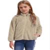 easyforever Boy's Girl's Fleece Sherpa Full Zip Jacket Coat Fall Winter Long Sleeve Sweatshirt Outwear Cardigan Snowsuit Khaki 2-3 Years view 1
