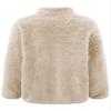 easyforever Boy's Girl's Fleece Sherpa Full Zip Jacket Coat Fall Winter Long Sleeve Sweatshirt Outwear Cardigan Snowsuit Khaki 2-3 Years view 4