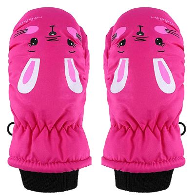 Winter Snow Kids Boys Baby For Girls Toddler Gloves Water-proof Skiing Gloves Toddler Mittens Mittens Kids Gloves & Mittens (Hot Pink, 3-8 Years)