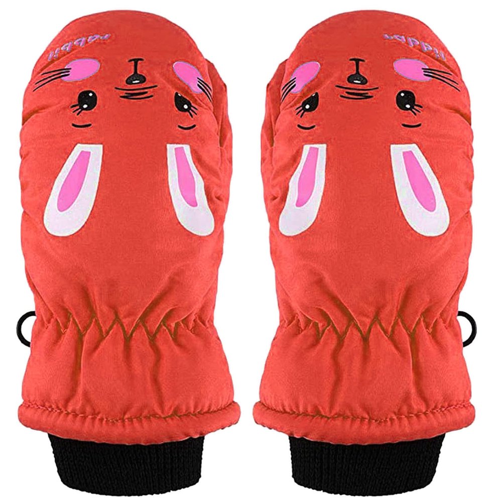 Winter Snow Kids Boys Baby For Girls Toddler Gloves Water-proof Skiing Gloves Toddler Mittens Mittens Kids Gloves & Mittens (Orange, 3-8 Years)