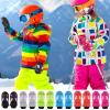 Winter Snow Kids Boys Baby For Girls Toddler Gloves Water-proof Skiing Gloves Toddler Mittens Mittens Kids Gloves & Mittens (Orange, 3-8 Years) view 2