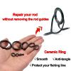 FishTrip Fishing Rod Eyelet Repair Kit 160Pcs Fishing Rod Repair Kit 12 Sizes Fishing Pole Ceramic Guides Rings Replacement Kit view 2