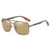 COTIA Men's TR90 Polarized Outdoor Sports Full Reading Sunglasses Square Driving Presbyopic Sun Glasses (tea, 3.25, multiplier_x) view 2